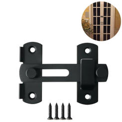 Matte Black Stainless Steel Gate Latches Flip Latch Safety Door Bolt Latch Lock Stainless Steel Household Door Cabinet