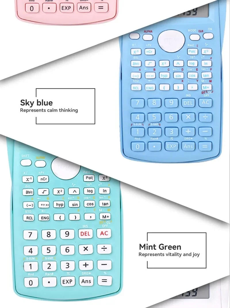 Description Picture 6 of itemMultifunctional Scientific Calculator, Student, Simple, Portable, Big Screen Function, Stationery, School, Office Supplies