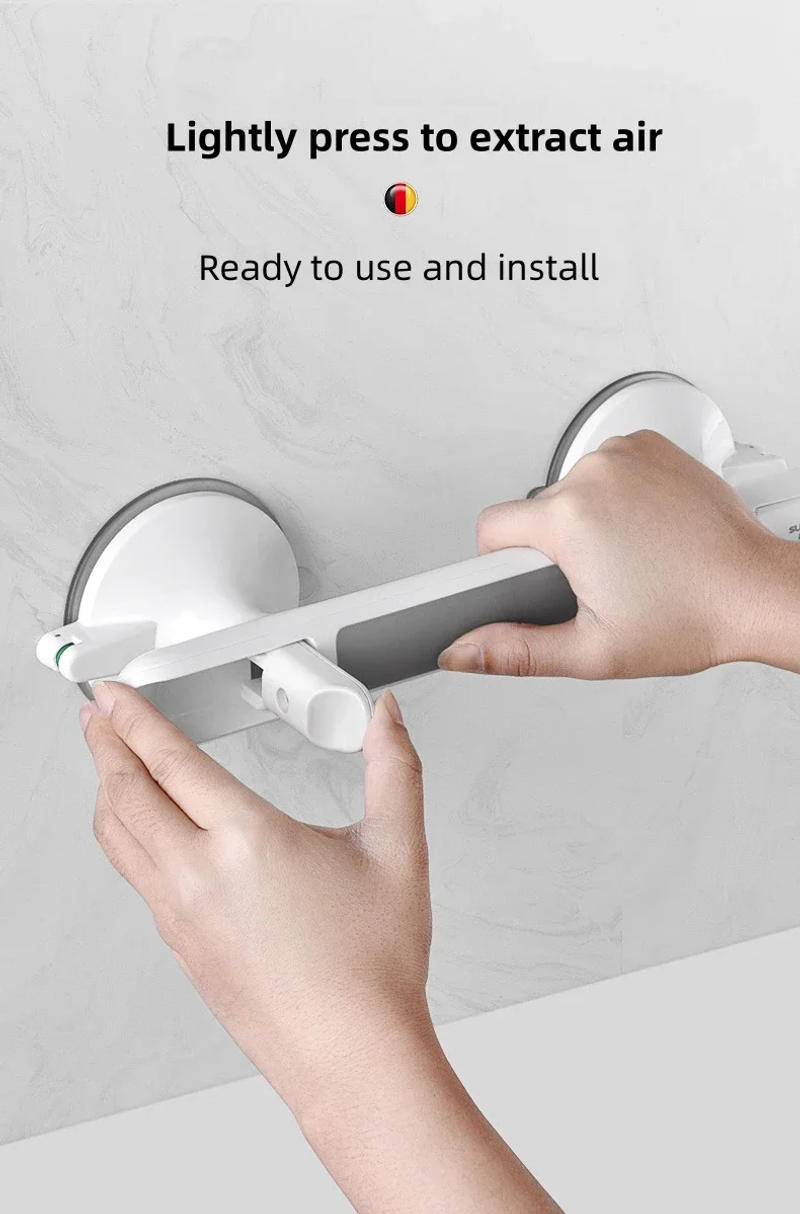Description Picture 6 of itemShower Handle Grab Bar with Strong Suction Cup for Bathtubs and Showers Shower Safety Hand Rail No Drill Bathroom Balance Bar
