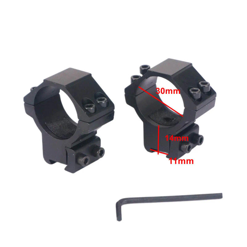 Description Picture 2 of item2pcs A Pair Scope Mount 30mm Ring 11mm Dovetail Rail Aluminum Bracket Clamp