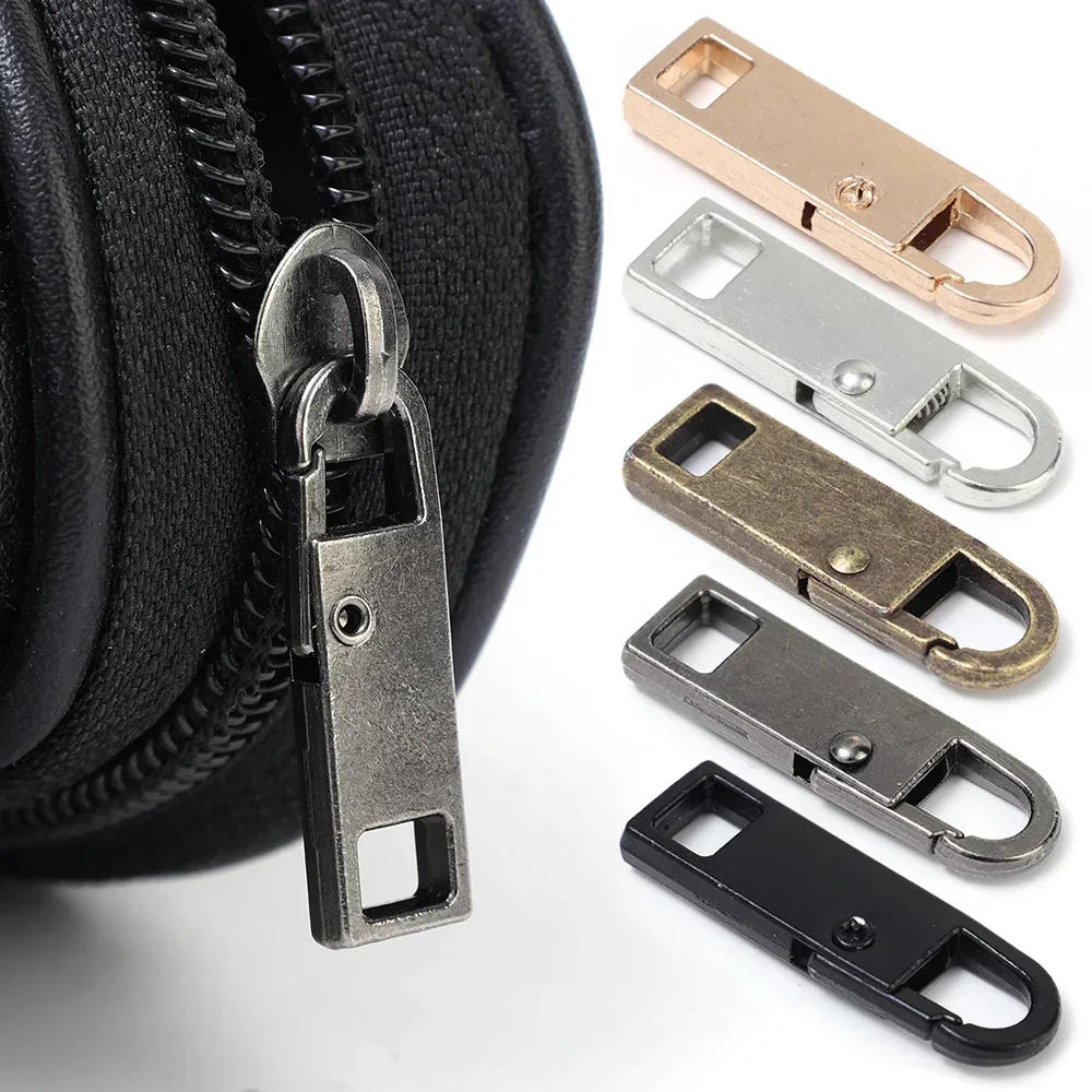 Description Picture 5 of item10/1Pc Universal Metal Zipper Pull Tap Replacement Instant Repair Zipper Head Puller for Clothing Bags DIY Sewing Zipper Sliders