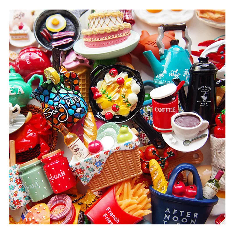 Description Picture 3 of item3D Creative Simulation Food Cute Mini Fridge Magnets Home Decor Fridge Stickers Refrigerator Paste Room Decoration Collection