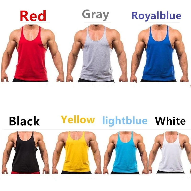 Description Picture 2 of itemCotton Men Sport Fitness Summer Tops Solid Thin Shoulder Strap Muscle Fit Vest Cotton Tank Pullovers Slim Oversized Streetwear