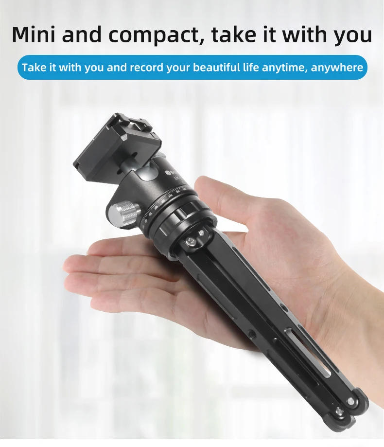 Description Picture 2 of itemBEXIN Mini Ball Head With 1/4 Screw for Aluminum Alloy Camera Phone Speedlite MS22 Tripod Selfie Stick Foldable and Lightweight