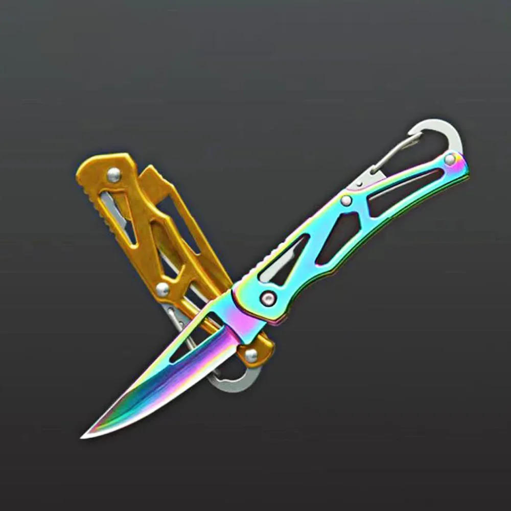 Description Picture 2 of itemPortable Folding Knife Keychain, Fruit Cutter, Multipurpose Pocket Knife, Utility Knives, Stainless Steel, Kitchen Accessories