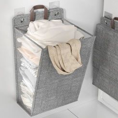 Foldable Laundry Basket Collapsible Laundry Hamper Wall Hanging Clothes Storage Bag Large Capacity Dirty Clothes Washing Basket