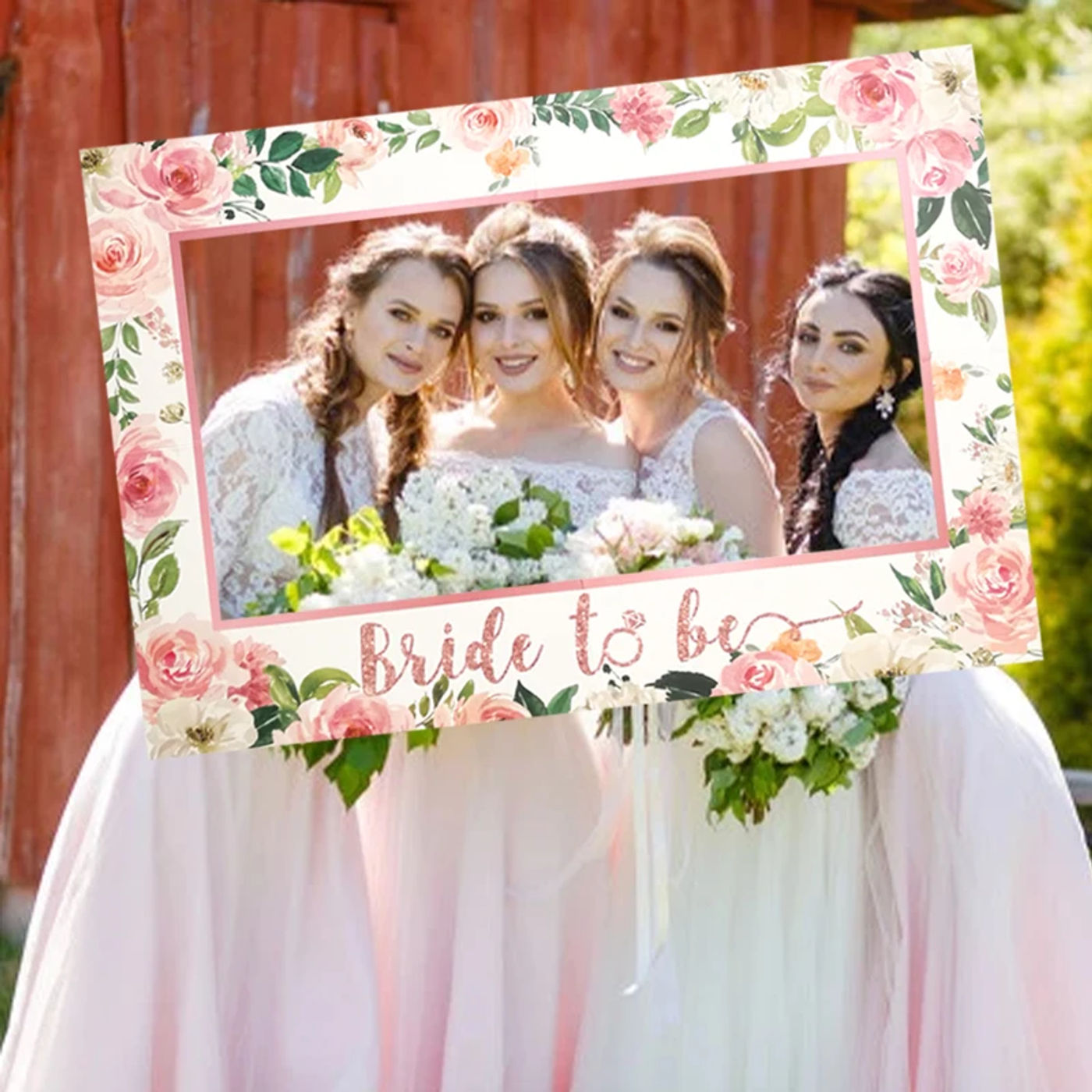 Description Picture 4 of item1Pcs Bride To Be Photo Booth Props Frame Bachelorette Party Decoration Engagement Wedding Photobooth Props Bridal Shower Supplie