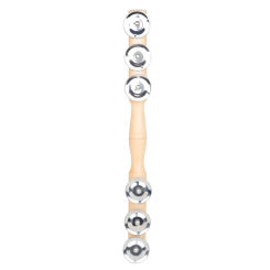 6 Bells Cymbals Single Row Wooden Hand Bell Toy Rhythm Intellectual Toy for Children Education Orff Percussion Instrument