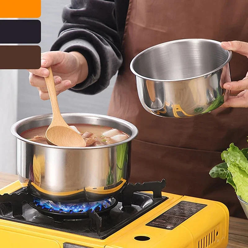 Description Picture 3 of item3pcs Stainless Steel Soup pot With Lid Stock Pot Set Kitchenware Stew Pot Cooking Tools Cookware Kitchen Accessories для кухни