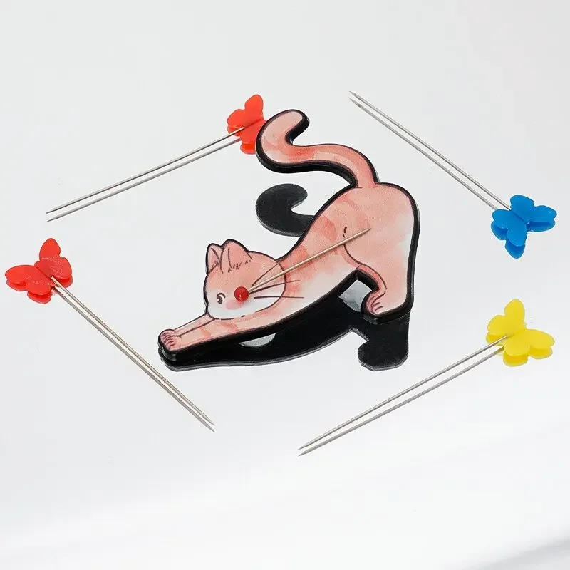 Description Picture 6 of itemCross-border New DIY Needle Suction Little Cat Cross Stitch Tool Sewing Storage Magnetic Delicate Small Cute Needle Suction