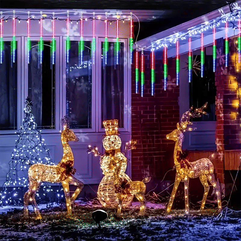 Description Picture 2 of item4/3/2/1 Set 2025 Navidad Outdoor LED Meteor Shower String Lights for Holiday Street Garland Garden Wedding Christmas Decorations