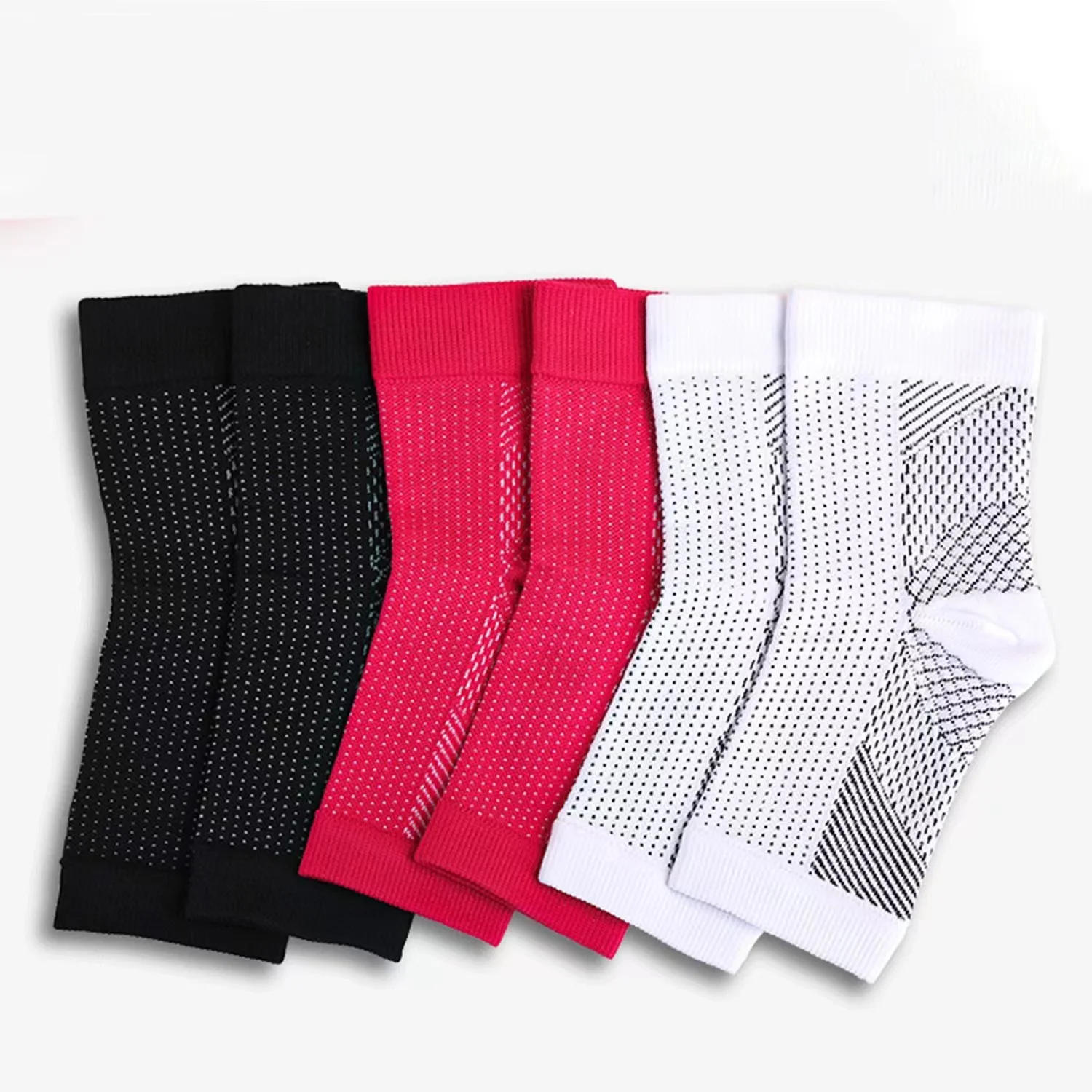 Description Picture 5 of item1 Pair Copper Infused Compression Socks Ankle Support Pain Relief Socks Foot Anti-Fatigue Compression Sport Running Yoga Socks