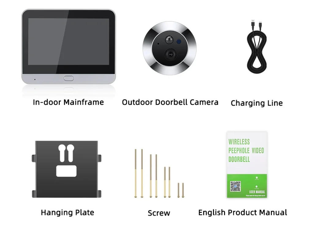 Description Picture 4 of itemBattery-Mini Wifi Peephole 1080P 2.4G Automatic Sensing Door Eye Camera 4.3-inch Digital Access Control Video Door Chime