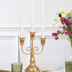 1pc metal candle holder suitable for candlelight dinner, wedding party, wedding anniversary, home dining table decoration