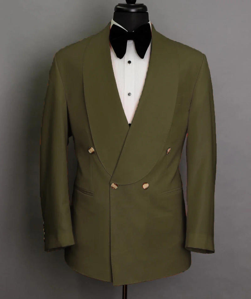 Description Picture 5 of itemOrange Formal Wedding Elegant Men Suit Groom Tuxedo Prom Double Breasted Slim Fit Blazers Shawl Lapel High Quality Custom Jacket