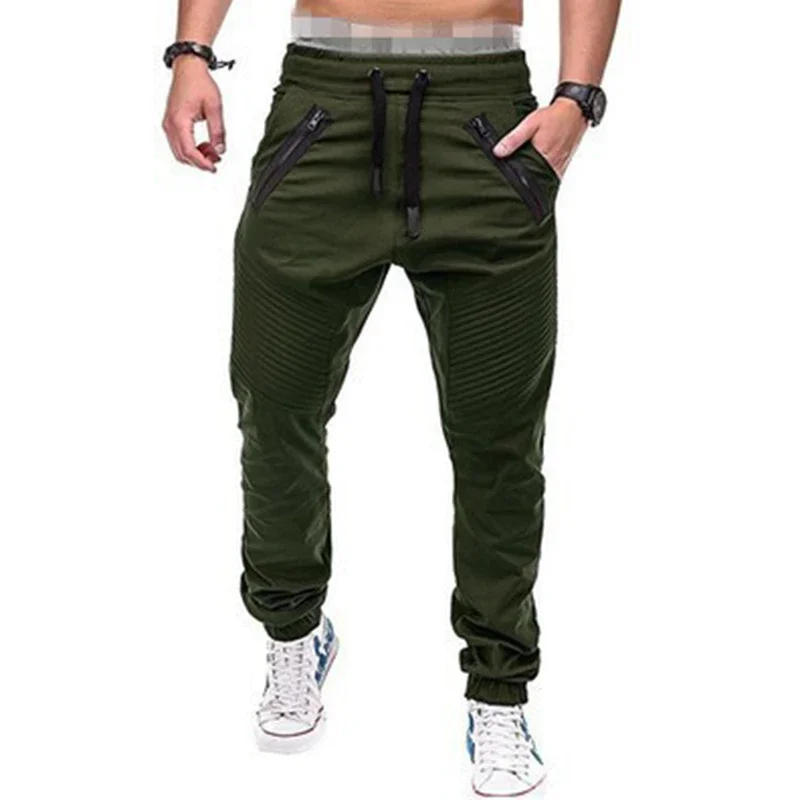 Description Picture 4 of itemFour Seasons Men's Tactical Trousers Pleated Pencil Pants Men Safari Style Cargo Sweatpants Male Zipper Pocket M-4XL PTX-8812