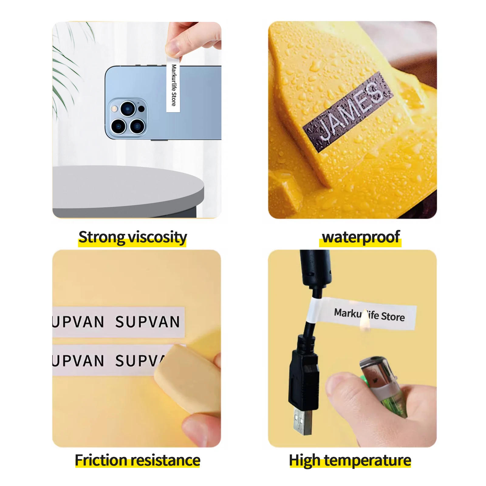 Description Picture 6 of itemRibbon 12mm  231 631  for Brother Label Tape Compatible for Tze-Label Tape 231 Black On White  for  PTouch PTH110 Label Printer