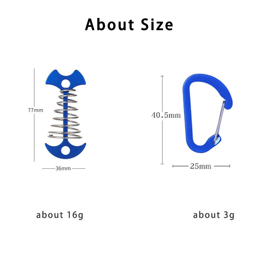 Description Picture 3 of itemTARKA 10pcs Camping Deck Nails Spring Fish Bone Nails with Hooks Wooden Board Tent Pegs Ground Nails Climbing Tent Accessories