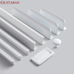 Modern Simple White Long Cabinet Handle Kitchen Cupboard Furniture Length Door Handle  Wardrobe Closet Hardware Drawer Pull Knob