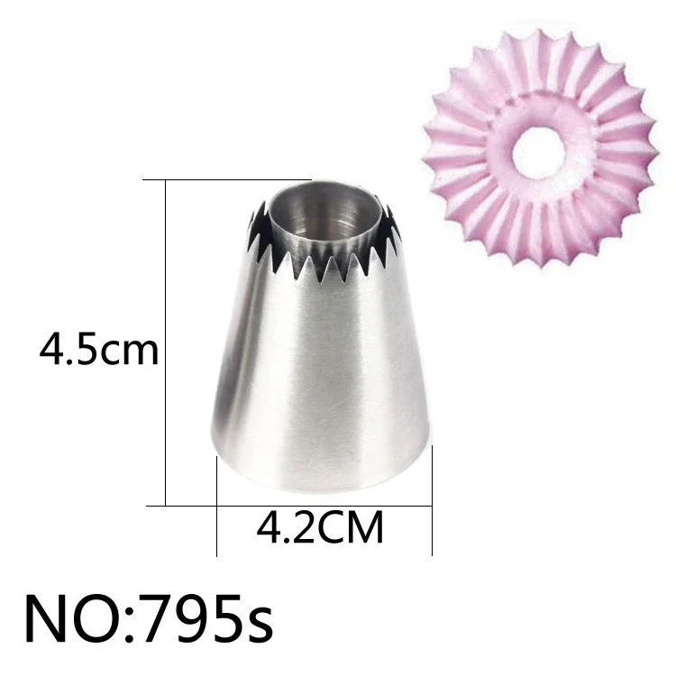 Description Picture 5 of itemStainlessl Steel Pastry Lcing Piping Nozzles DIY Cream Confectionery Cookie Biscuit Baking Mold Kitchen Cake Decorating Tools
