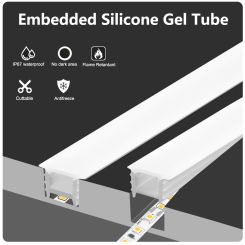 Embedded LED Neon Rope Silica Silicone Gel Tube Waterproof For WS2811 WS2812B WS2813 WS2815 RGB Strip Lights Ourdoor Decoration
