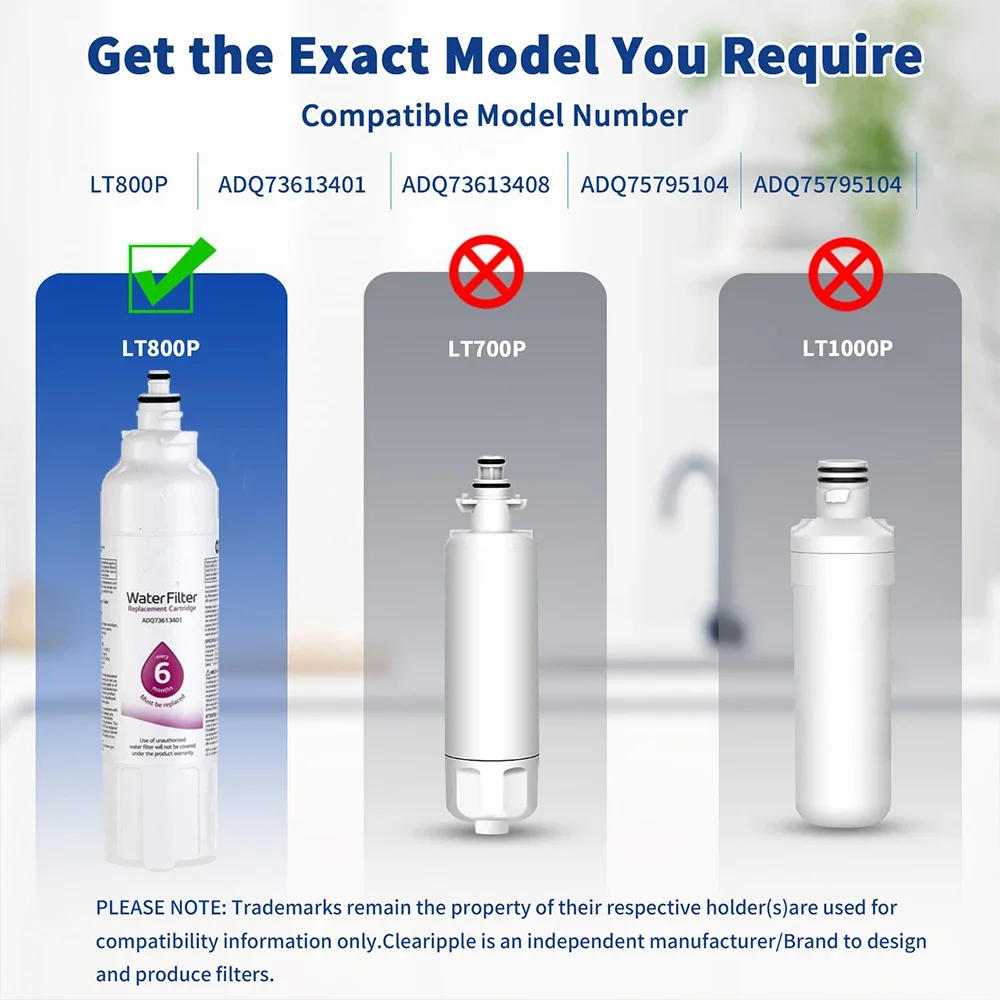 Description Picture 3 of itemUniversal LG LT800P Fridge Water Filter ADQ73613408 ADQ75795104 Fit Kenmore 469490 Quick Installation for France Poland