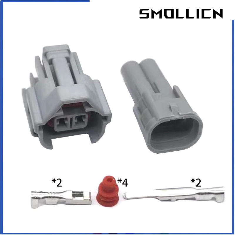 Description Picture 2 of item5 Sets 2 Pin Nippon Sumitomo Denso Top Slot Female Male Fuel Injector Connector 6189-0060 Female Connectors KIT for NEW EFI Case
