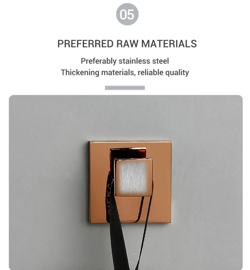 Description Picture 6 of itemStainless steel bright rose gold towel bar toilet bathroom tissue rack hook pendant set