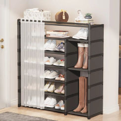 Dustproof Shoe Cabinet Rental Organizer Shoes Racks Wall Corner Shoe Storages Shelf Entryway Hallway Living Room Shoes Shelves