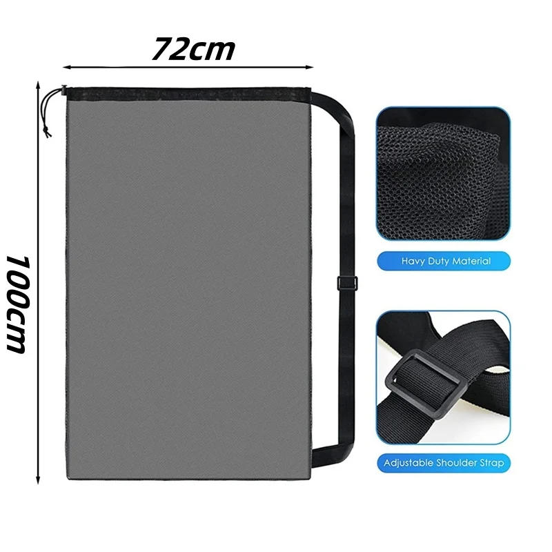 Description Picture 2 of itemLarge Capacity Drawstring Sports Ball Bag Basketball Football Soccer Volleyball Ball Mesh Storage Bags Swimming Gear Backpack