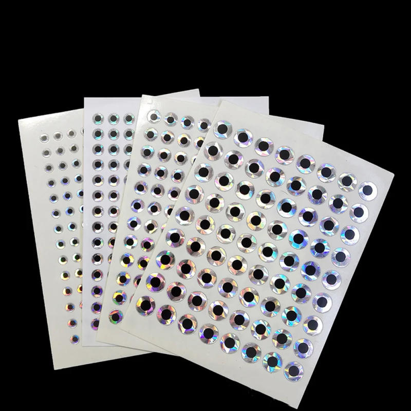 Description Picture 3 of item2D Flat Fishing Lure Eyes Tape 4/5/6/ 8mm Stick On Realistic Lure Baits Artificial DIY Fish Eye Fishing Tackle Accessories Tools