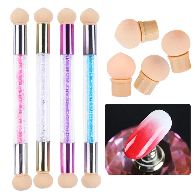 Description Picture 3 of itemNail Brushes Sponges Ombre Gradient Nail Art Brush Painting Drawing Dotting UV Gel Polish Double Headed Pen Manicure Tools