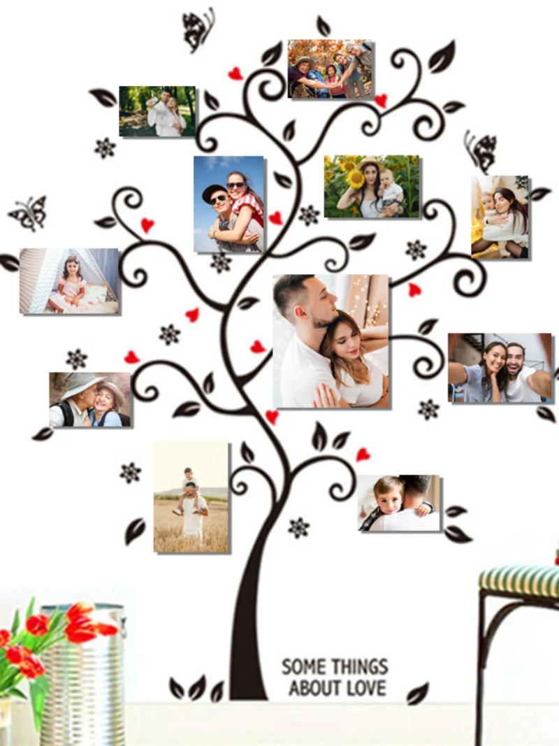 Description Picture 3 of item100*120Cm Family Photo Frame Tree Wall Sticker Home Decor Living Room Bedroom Wall Decals Poster Home Decoration Wallpaper