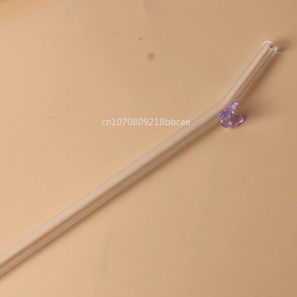 Description Picture 3 of itemNew Reusable Glass Straws With Butterfly Eco Friendly Drinking Straws With Clean Brush For Smoothies Cocktails Bar