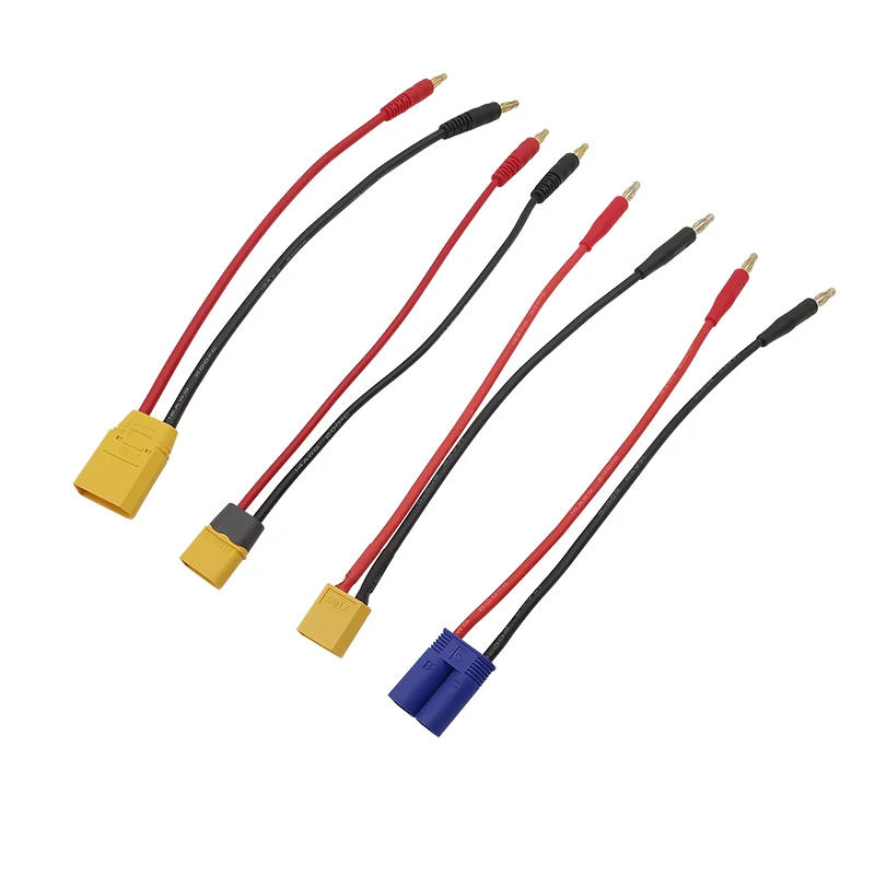 Description Picture 6 of item1Pcs 4mm Banana Plug to XT90 / XT60 / EC5 / EC3 / TRX / MPX / T Male Plug Connector 14AWG Silicone Wire For RC Lipo Battery
