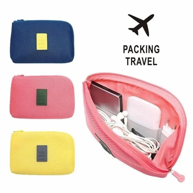 Description Picture 2 of itemPortable Kit Case Sponge Bag Storage Bag Digital Gadget Devices USB Cable Earphone Pen Bag Travel Storage Bag for Digital Data