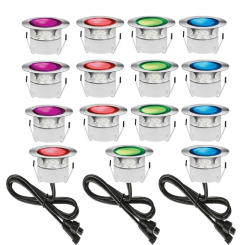 1pc RGB LED Deck Light AC 85-265V IP67 Waterproof Outdoor Underground Lamp Recessed Landscape Spotlight Garden Pathway Step Lamp