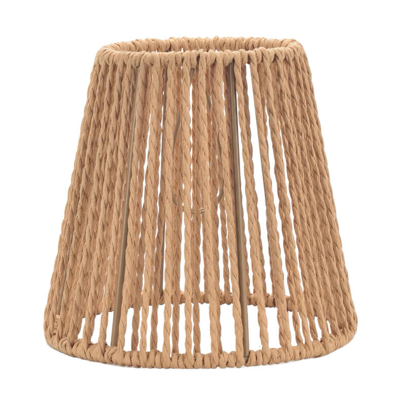 Description Picture 5 of itemPaper Rope Lamp Shade Handwoven Barrel Lamp Shade Decorative Ceiling Light Fixture Shade Wall Sconces Light Cover for Chandelier