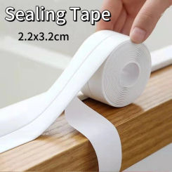3.2m Shower Bath Sealing Tape PVC Waterproof Self Adhesive Caulk Tape For Bathroom Toilet Edge Sealer Kitchen Anti Mold Tapes