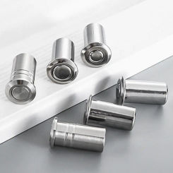 Stainless Steel Dust-proof Cover Tube Latch Cover Sanding Sand-proof Device Invisible Bolt for Door with Accessories