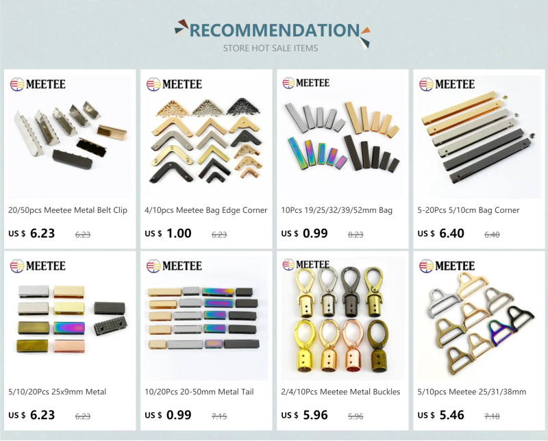 Description Picture 2 of item10Pcs 19/25/32/39/52mm Bag Strap Cover Clasp Screw Purse Decor End Clips Edges Corner Protector Belt Tail Plug DIY Leather Craft