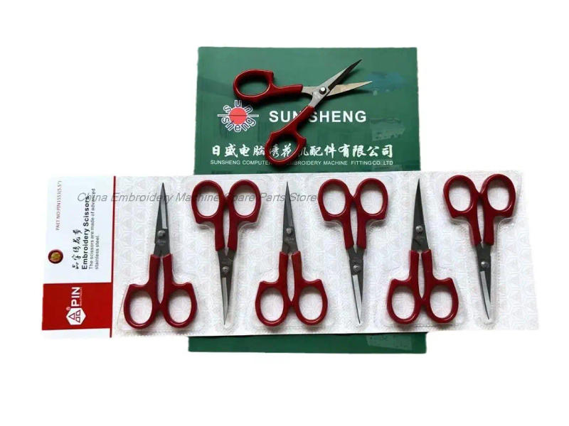 Description Picture 3 of item1PCS Pin1553 5.5-Inch Warped Head Scissors Stainless Steel Large Curved Scissors Total Length 130mm Computer Embroidery Machine