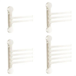 H7BF Double Rotating Rack Suction Towel Holders Flexible Degree Rotation Suitable for Various Items Hanging Solution