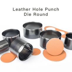 9pcs Leather Hole Punch Die Round,One Hole Hollow Punch10 15 20 25 30 35 40 45 50 mm High Carbon Steel Circle Cutter Tool Kit Cu
