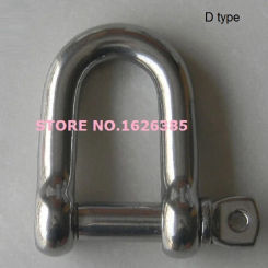 1-250pcs, M4--M25, 304 stainless Steel D shackle rigging hardware Marine anchor U bolt bow fastner auto winch trailer rope