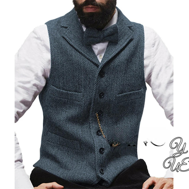 Description Picture 5 of itemMen's Suit Vest, Business Vest, Casual Slim Fit, Fashionable and Versatile Vest, Men's Wedding Vest