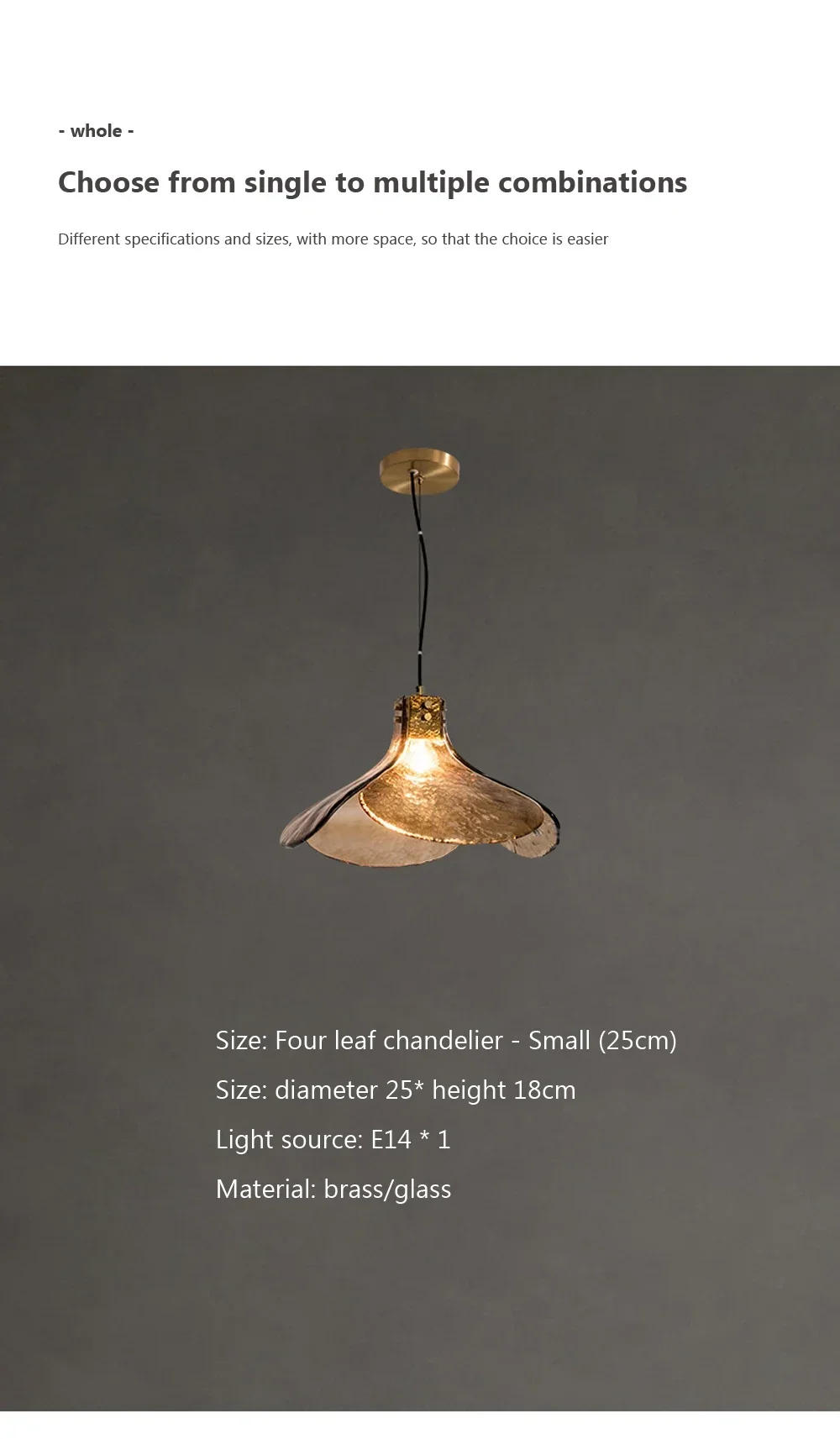 Description Picture 5 of itemLED Glass Pendant Light petal Shape bedroom Loft Retro Home Light Restaurant Bar Bedroom Coffee Book bar lamparas para techo