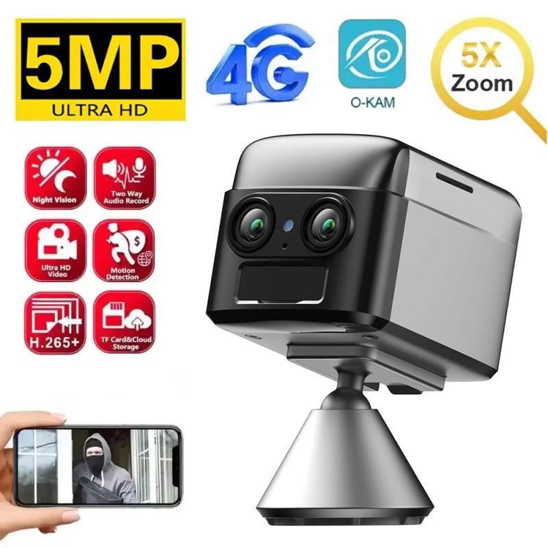 Description Picture 2 of itemNEW 4K 5MP Mini 4G Camera PIR Night Vision Built-in Battery Low Power Consumption Motion Detection Surveillance Cam 64GB