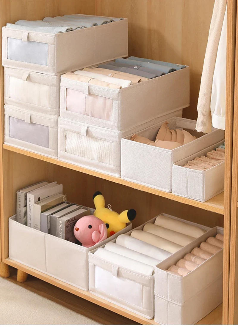 Description Picture 2 of itemVisible Window  Foldable Clothes Storage Box Closet Organizer for Underwear Toys organizer Home Organizers of Cabinets Drawer