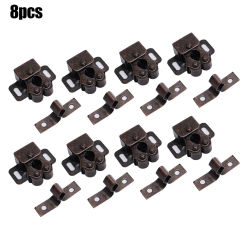 Versatile 8X Twin Double Roller Catch Latch for Cupboards Wardrobes Furniture Suitable for Different Closing Door Types
